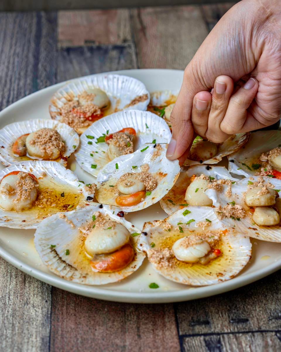 Baked Capiz Scallops Grace park Dining